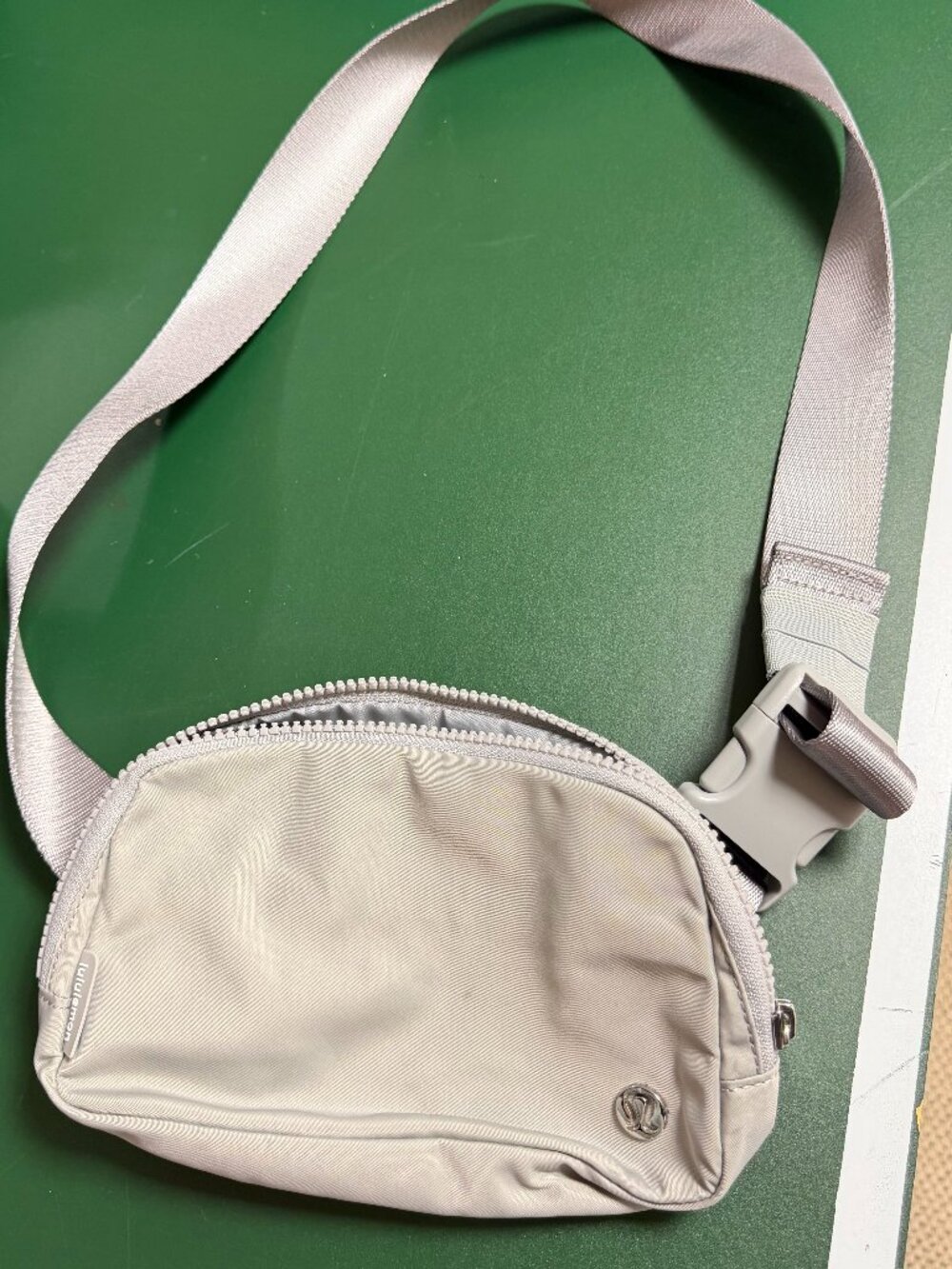Gray Lululemon belt bag